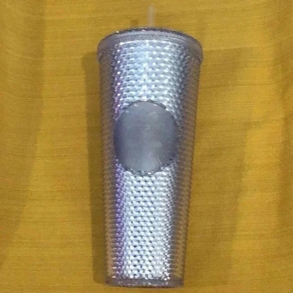 ❄️ Starbucks | 2021 Christmas Grey Silver Glitter Studded 24oz Tumbler Straw